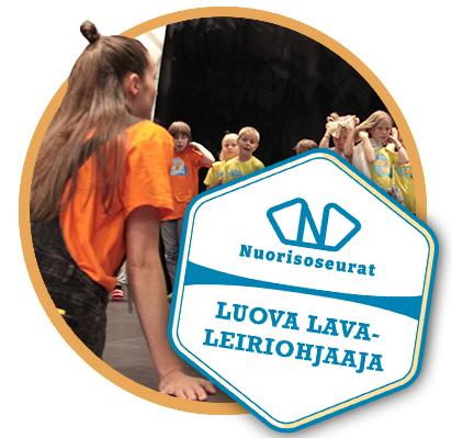 Luova lava -leiriohjaaja-merkki