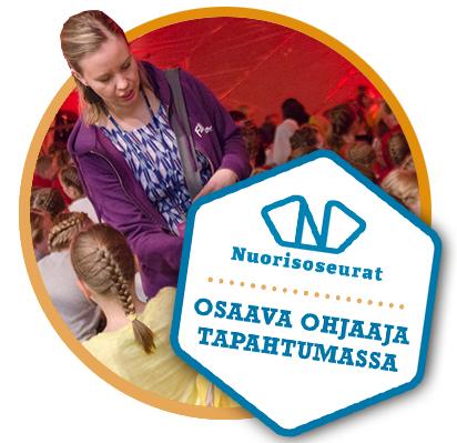 Osaava ohjaaja tapahtumassa -merkki