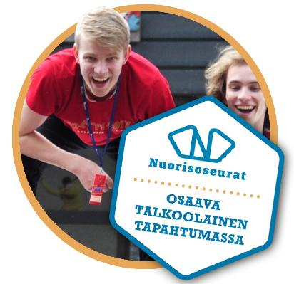 Osaava talkoolainen tapahtumassa -merkki