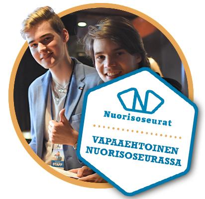 Vapaaehtoinen nuorisoseurassa -merkki